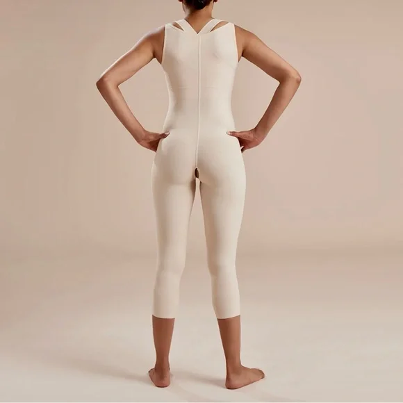 Marena Recovery Calf-Length Bodysuit With High-Back | SFBHM | Beige | L | New - Picture 3 of 11